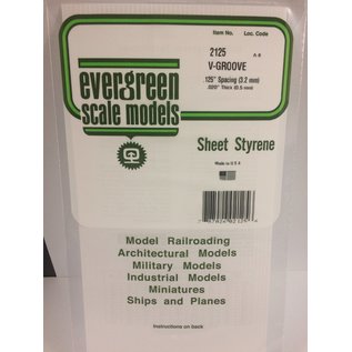 EVERGREEN EVG 2125 SHEET VGROOVE EVERGREEN