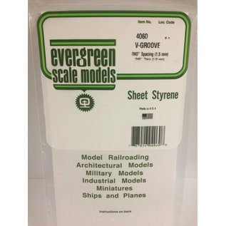 EVERGREEN EVG 4060 SHEET VGROOVE EVERGREEN