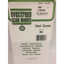 EVERGREEN EVG 4080 SHEET VGROOVE EVERGREEN