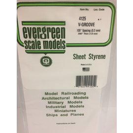 EVERGREEN EVG 4125 SHEET VGROOVE EVERGREEN