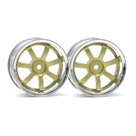 HPI RACING HPI 3319 Rays Gram Lights 57S-Pro Wheel Chrome/Gold (3mm Offset)