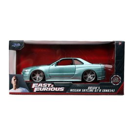 JADA TOYS JAD 32608 FAST & FURIOUS BRIAN'S NISSAN SKYLINE GT-R (BNR34)