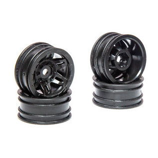 AXIAL RACING AXI 40002 1.0 ROCKSTER WHEELS BLACK 4PCS SCX24