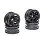 AXIAL RACING AXI 40002 1.0 ROCKSTER WHEELS BLACK 4PCS SCX24