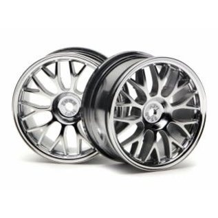 HPI RACING HPI 3712 Mesh Wheel 26mm Chrome (1mm Offset)