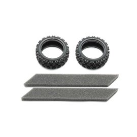 TAMIYA TAM 54861 RC Rally Block Tires, Soft Compound w/ Foam Inserts (2)