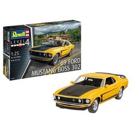 REVELL GERMANY REV 07025 1969 Ford Mustang BOSS 302 PLASTIC MODEL