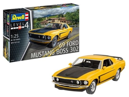 REV 07025 1969 Ford Mustang BOSS 302 PLASTIC MODEL