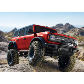 TRAXXAS TRA 92076-4-RED TRX-4® Scale and Trail® Crawler with 2021 Ford® Bronco Body: 1/10 Scale 4WD Electric Truck. Ready-to-Drive® with TQi™ Traxxas Link™ Enabled 2.4GHz Radio System, XL-5 HV ESC (fwd/rev), and Titan® 550 motor