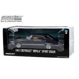 GREENLIGHT COLLECTABLES GLC 84035 1967 Chevrolet Impala SPORT SEDAN (TUXEDO BLACK) DIE CAST