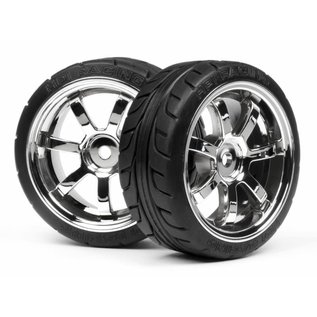 HPI RACING HPI 4738 Mounted T-Grip Tire 26mm Rays 57S-Pro Wheel Chrome
