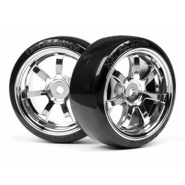 HPI RACING HPI 4739 T-Drift Tire 26mm Rays 57S-Pro Wheel Chrome