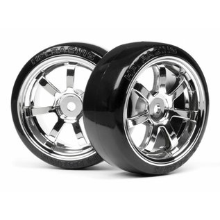 HPI RACING HPI 4739 T-Drift Tire 26mm Rays 57S-Pro Wheel Chrome