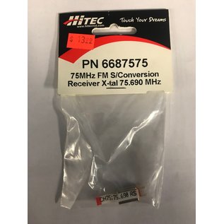 Hitec HRC 6687575  FM Single Conv Rx Crystal,75.690