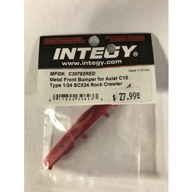 INTEGY INT C30782RED Metal Front Bumper for Axial C10 Type 1/24 SCX24 Rock Crawler
