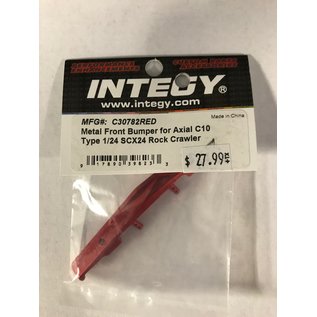 INTEGY INT C30782RED Metal Front Bumper for Axial C10 Type 1/24 SCX24 Rock Crawler