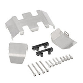 INTEGY INT C30642 Steel Skid Plate 3pcs Set for Axial 1/24 SCX24 Rock Crawler