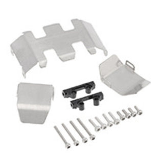 INTEGY INT C30642 Steel Skid Plate 3pcs Set for Axial 1/24 SCX24 Rock Crawler