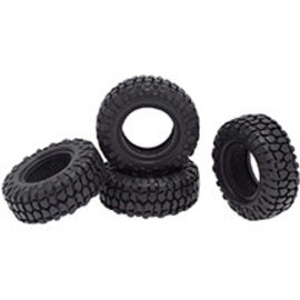 INTEGY INT C31209 Realistic Rubber Tires (4) for Axial 1/24 SCX24 Rock Crawler (O.D.=48mm)