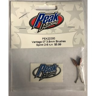PEAK RACING PEK 22000 VANTAGE 07 3.8MM BRUSHES SPRINT RUN 2-6 RUN