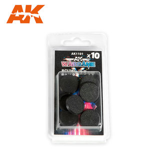 AK INTERACTIVE AKI 1101 AK Interactive Plastic Wargame Bases. Round Base 25mm (10 Units)
