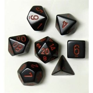 CHESSEX CHX 25418 Opaque: 7Pc Black / Red