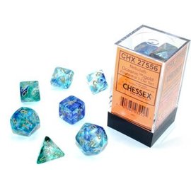 CHESSEX CHX 27556 Nebula: 7pc Oceanic / Gold
