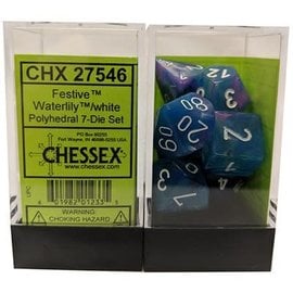 CHESSEX CHX 27546 Festive: 7Pc Waterlily / White