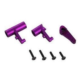 Redcat Racing RED 102057 Aluminum Servo Saver and Bell Crank Set, Purple