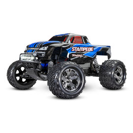 TRAXXAS TRA 36054-61-BLU Stampede®: 1/10 Scale Monster Truck. Ready-to-Race® with TQ™ 2.4GHz radio system, XL-5 ESC (fwd/rev), and LED lights. Includes: 7-Cell NiMH 3000mAh Traxxas® battery