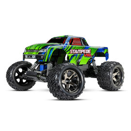 TRAXXAS TRA 36076-74-GRN Stampede® VXL: 1/10 Scale Monster Truck. Ready-to-Race® with TQi™ Traxxas Link™ Enabled 2.4GHz Radio System, Velineon® VXL-3s Brushless ESC (fwd/rev), Pro Series Magnum 272R™ Transmission, and Traxxas Stability Management (TSM)®.