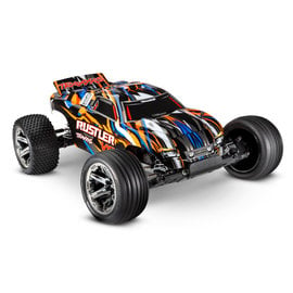 TRAXXAS TRA 37076-74-ORNG Rustler® VXL: 1/10 Scale Stadium Truck. Ready-to-Race® with TQi™ Traxxas Link™ Enabled 2.4GHz Radio System, Velineon® VXL-3s brushless ESC (fwd/rev), Pro Series Magnum 272R™ Transmission, and Traxxas Stability Management (TSM)®.