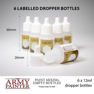 THE ARMY PAINTER TAP TL5040 Paint Mixing Empty Bottles 6 PCS.