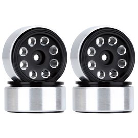 HOBBY DETAILS HDT SCX24-47B Hobby Details 1.0" Aluminum Eight-holes Beadlock Wheels (Black)