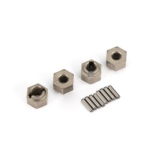 TRAXXAS TRA 9750A Wheel hubs, 7mm hex (steel) (4)/ axle pins (8)
