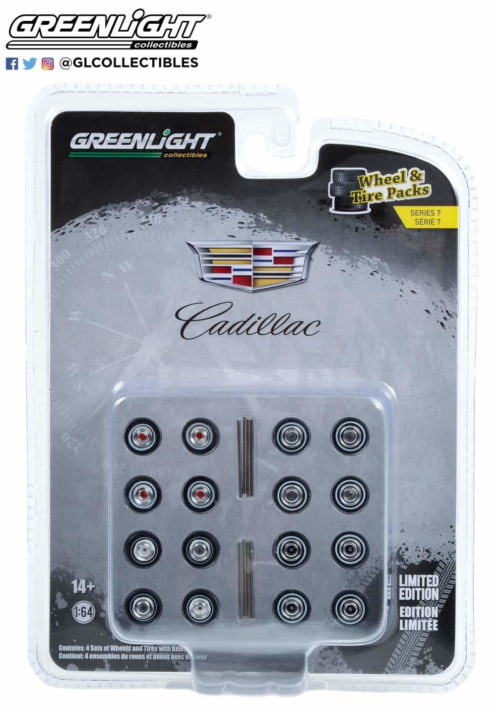 GLC 16170-B CADILLAC WHEEL  TIRE PACKS SERIES 1/64 The Zoom Room RC  Toys and Hobbies
