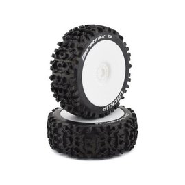 DURATRAX DTX C3615 1/8 Lockup Buggy Tire C2 Mounted White (2) 17mm HEX