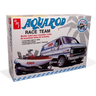 AMT AMT 1338 AMT 1/25 Aqua Rod Race Team 1975 Chevy Van, Race Boat & Trailer PLASTIC MODEL