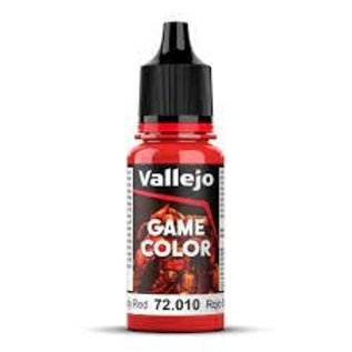 VALLEJO VAL 72010 18ml Bottle Bloody Red Game Color