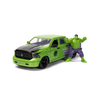 JADA TOYS JAD 99726 Jada 1/24 "Hollywood Rides" 2014 Ram 1500 Pickup with Hulk DIE-CAST