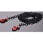 HOBBY DETAILS HDT EL01103A Hobby Details 1/10 RC Crawler Accessories Tow Chain with Premium Red Hooks, Black Chain: 890mm