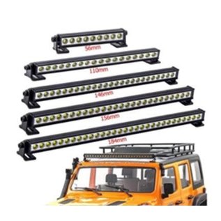 HOBBY DETAILS HDT LR05002B Hobby Details 1/10 Light Bar - 18 LED (White) 5-8V, Roof Mount, 110mm Wide, Receiver Plug
