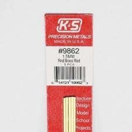 K+S 9862 1.5MM BRASS ROD (5pack)