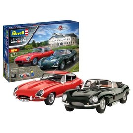 REVELL GERMANY REV 05667 1/24 Gift Set Jaguar 100th Anniversary PLASTIC MODEL