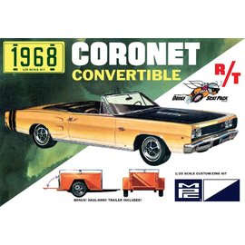 MPC MPC 978 MPC 1968 Dodge Coronet Convertible w/Trailer 1/25 Plastic Model Kit