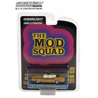 GREENLIGHT COLLECTIBLES GLC 44940-A 1971 DODGE CHALLENGER 340 (THE MOD SQUAD) 1/64 DIE-CAST HOLLYWOOD SERIES 34