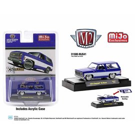 M2 M2 31500-MJS41 1973 CHEVROLET K5 BLAZER CUSTOM (VIOLET/WHITE) 1/64 DIE-CAST