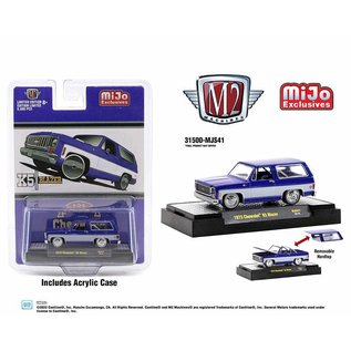 M2 M2 31500-MJS41 1973 CHEVROLET K5 BLAZER CUSTOM (VIOLET/WHITE) 1/64 DIE-CAST