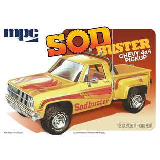 MPC MPC 972 1/25 1981 Chevy Stepside 4X4 Pickup Sod Buster Model Kit (slight box damage)