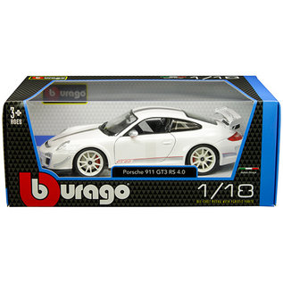 BURAGO BUR 11036WHITE PORSCHE 911 GT3 RS 4.0 WHITE 1/18 DIE-CAST